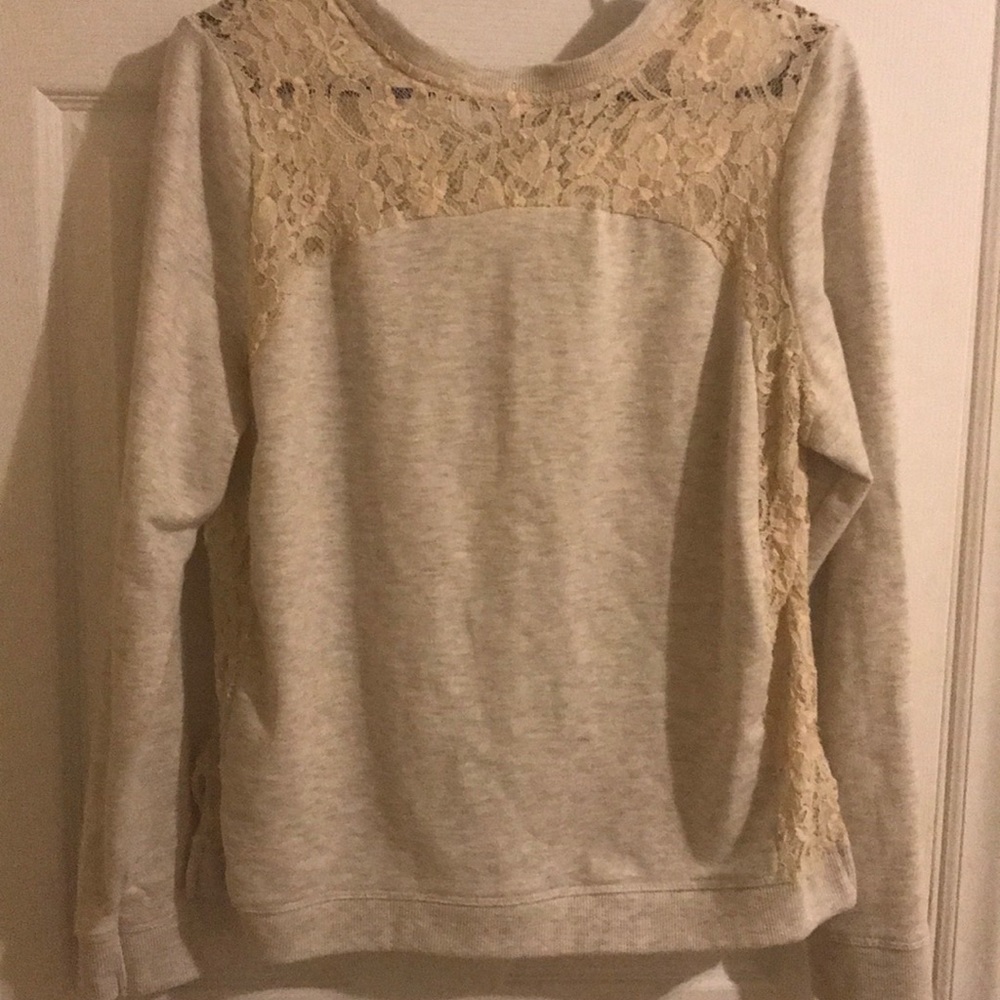 Cream side laced sweater - Picture 2 of 2